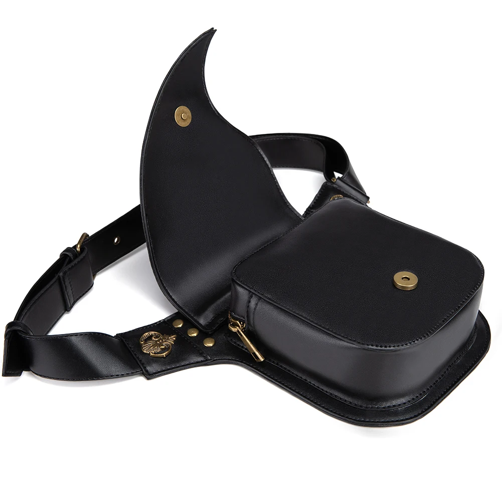 

Norbinus Steampunk Women Shoulder Messenger Bags Punk Men Waist Bag Chest Crossbody Bags for Men Phone Pouch Fanny Waist Pack