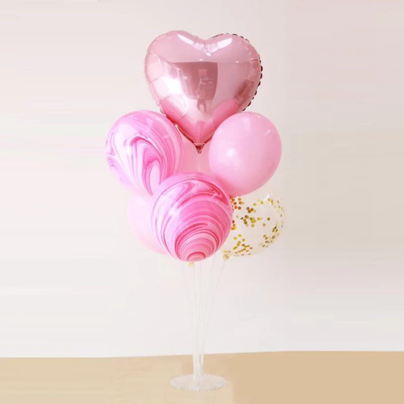 T1097-pink Taoup любовь в форме сердца латексные воздушные шары Цвета Агата воздушный счастливый день рождения воздушный шар из фольги баллоны конфетти круглые баллоны Аксессуары свадебные - Цвет: T1097-pink