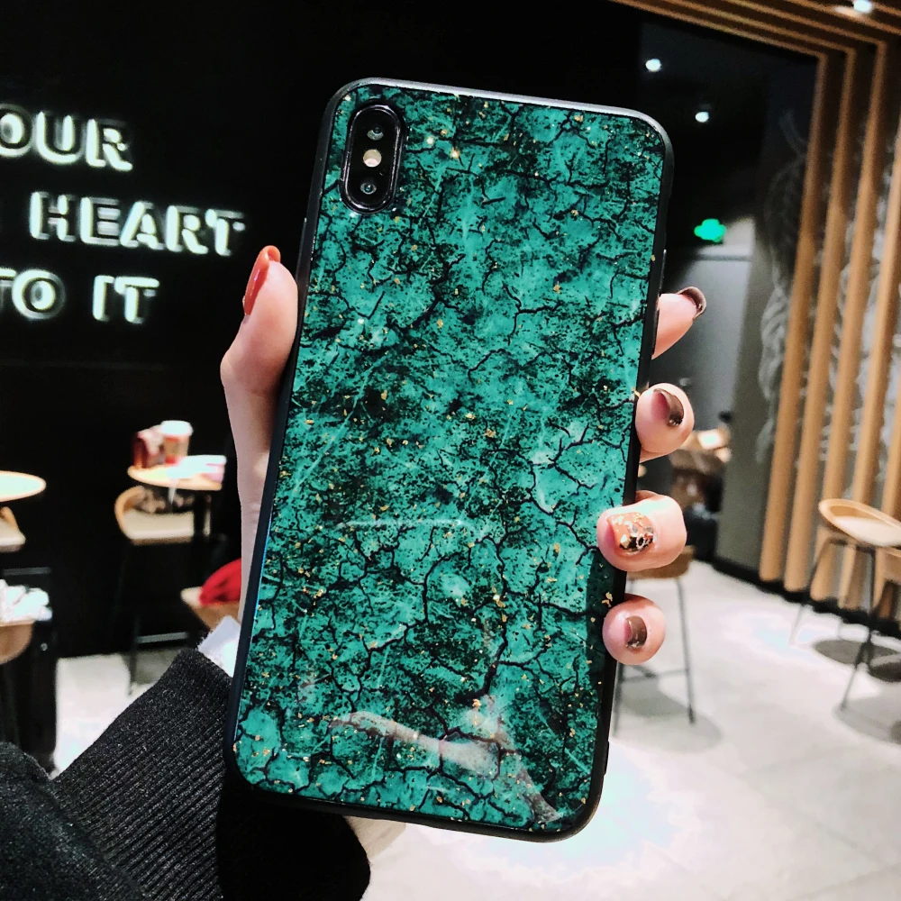 Мраморный чехол для телефона Huawei Mate 20 Pro роскошный золотой Блестящий Мягкий из