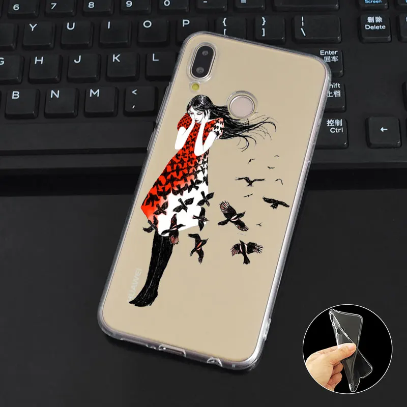 DREAMFOX K291 модная одежда для девочек Мягкие TPU силиконовый чехол huawei Honor 6A 6C 7X9 10 P20 Lite