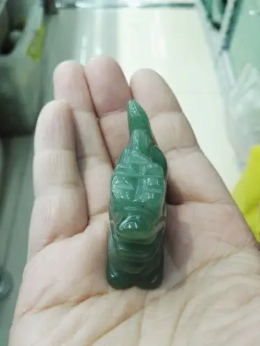 Бесплатная доставка Новый 52 мм натуральный китайский Аква нефрит резная статуя