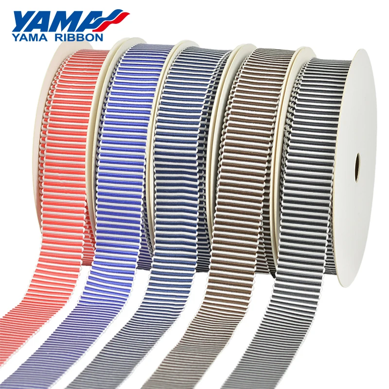 Лента в полоску YAMA Petersham 50 ярдов рулоне ленты 9 мм 16 25 3/8 &quot5/8&quot 1&quot|Ленты для шитья|