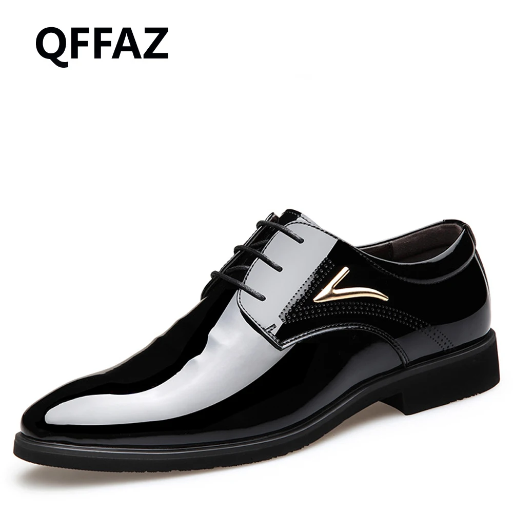 QFFAZ/Новинка 2018 года Высококачественная модная свадебная обувь мужские оксфорды с