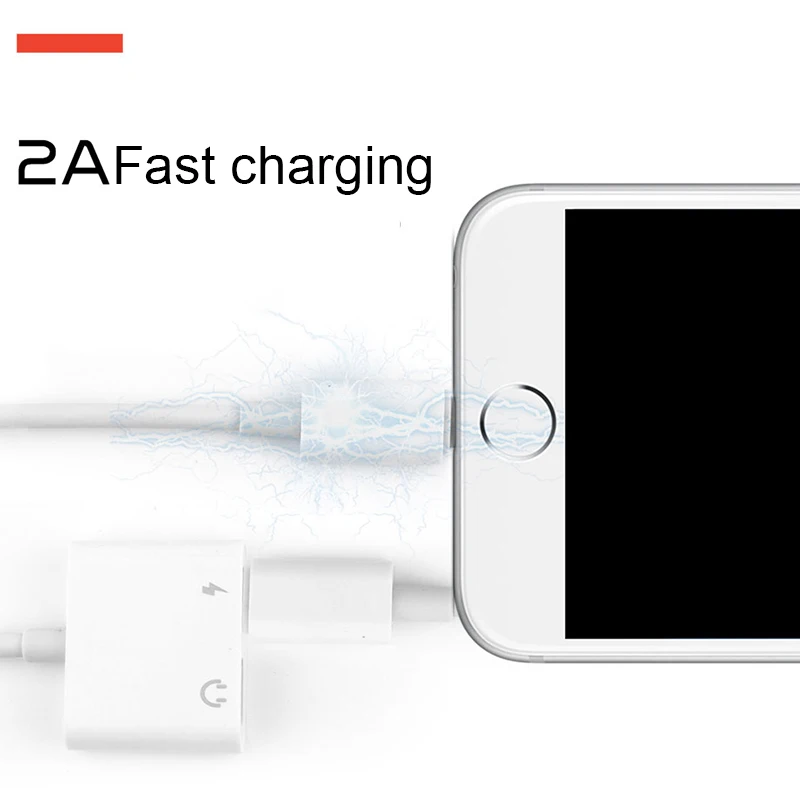 Высокое качество 3 5 мм для наушников кабель адаптер Lightning Splitter Джек 2 в 1 Наушники