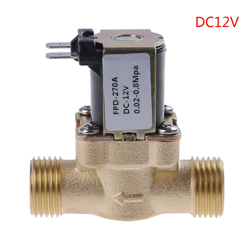 G1/2 ''латунный Электрический электромагнитный клапан DC 12V 24V AC 220V для солнечного