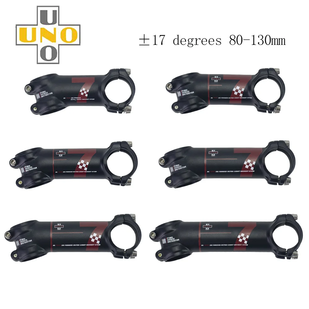 Велосипедный стержень UNO 7 Kalloy ультралегкий + 17 градусов MTB Bike Alu 7050 31 8 мм 60 70 80 90 100 110