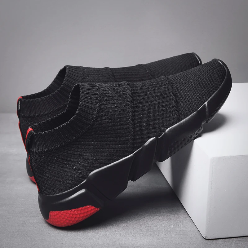 2019 Men Loafers Fashion Casual Shoes Summer light comfortable Sneakers Breathable Sock Slips on tenis masculino | Обувь