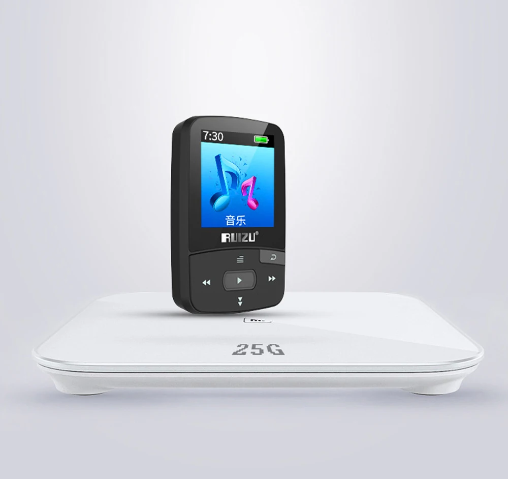Новое поступление, Спортивный MP3 плеер RUIZU X50 с Bluetooth, 8 ГБ, мини-клип с поддержкой экрана, FM, запись, электронная книга, часы, шагомер