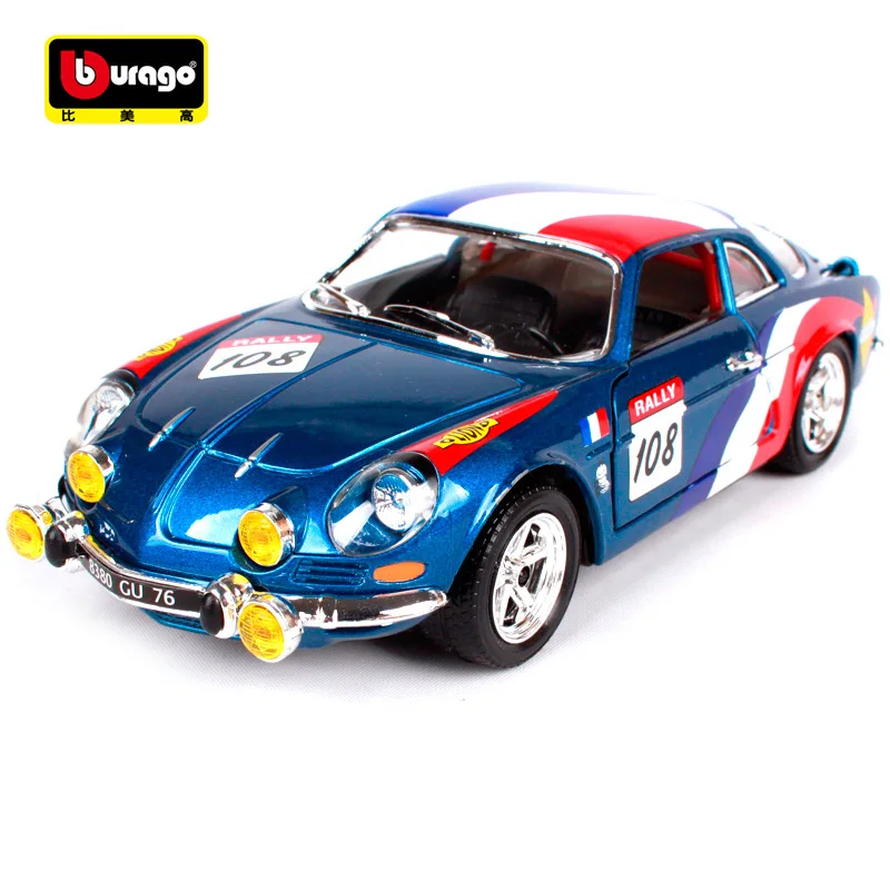 Bburago 1:24 RENAULT ALPINE A110 1600S литая модель автомобиля игрушка Новинка в коробке 300SL 22022
