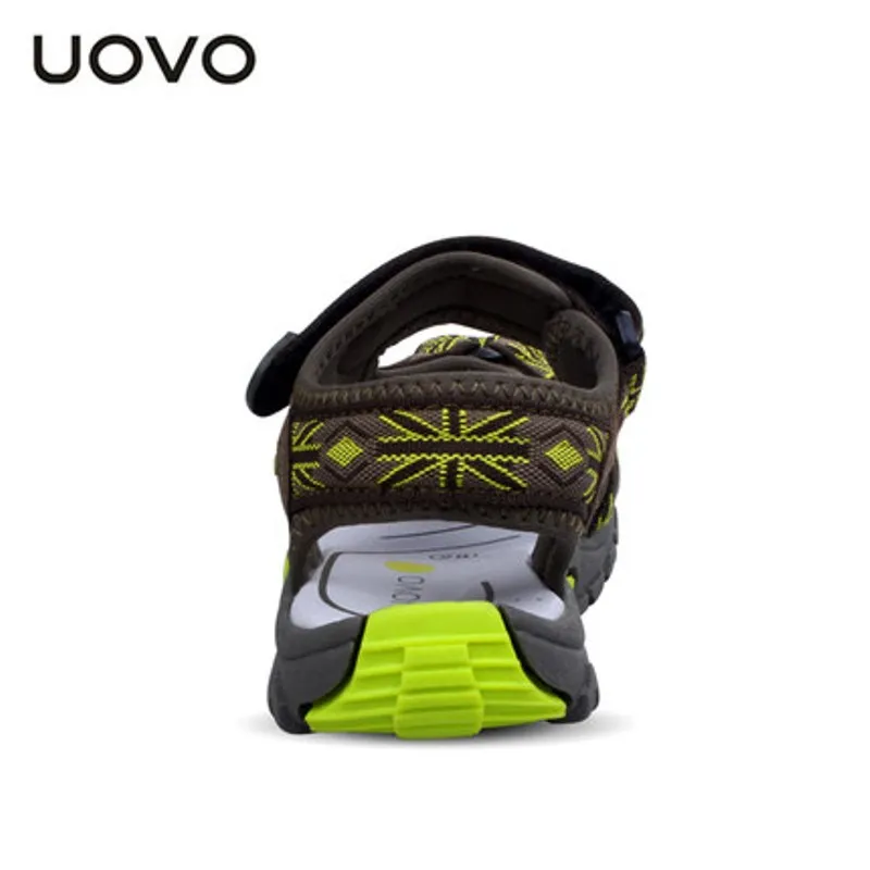 Сандалии Uovo детские пляжные шлепанцы с закрытым носком и флагом брендовые