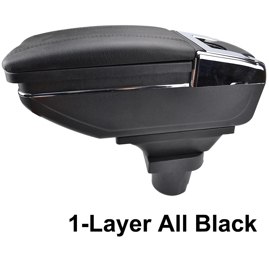 1-Layer All Black Xukey центральный подлокотник для Toyota Yaris/Vitz хэтчбек 2006-2011 консоль Центр черный хранение автомобиля Стайлинг коробка пепельница 2008 2009 - Название цвета: 1-Layer All Black