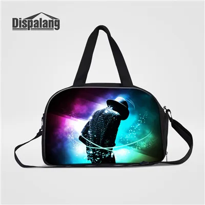 Dispalang Pop King MJ дорожные сумки с принтами для поездок на выходные, сумка для путешествий, сумка для путешествий с Майклом Джексоном, сумка для багажа+ независимая сумка для обуви
