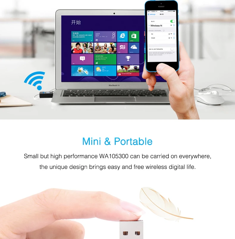 Беспроводной USB wifi адаптер 300 Мбит/с сетевая карта 802.11N Wi-Fi антенный передатчик внешний мини USB приемник маршрутизатора RTL8192