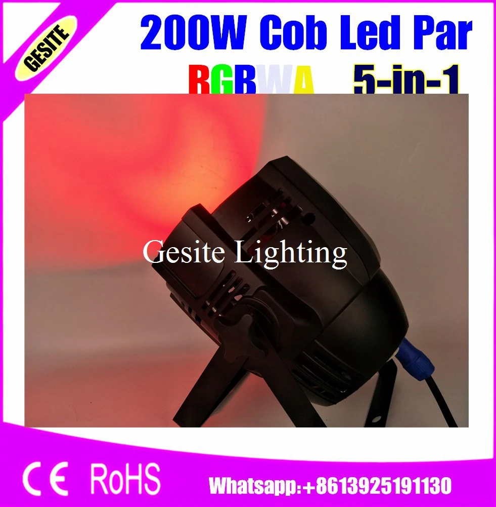 2 шт./лот 200 Вт RGBWA Par 64 COB LED Light корпус Blacklight dj light|led par light|par lightcob led |