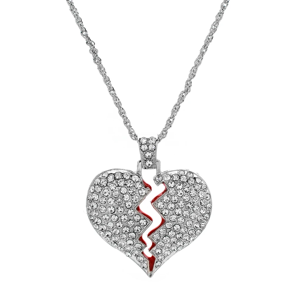 Женское длинное ожерелье Стразы в стиле хип хоп|Ожерелья с подвеской| |