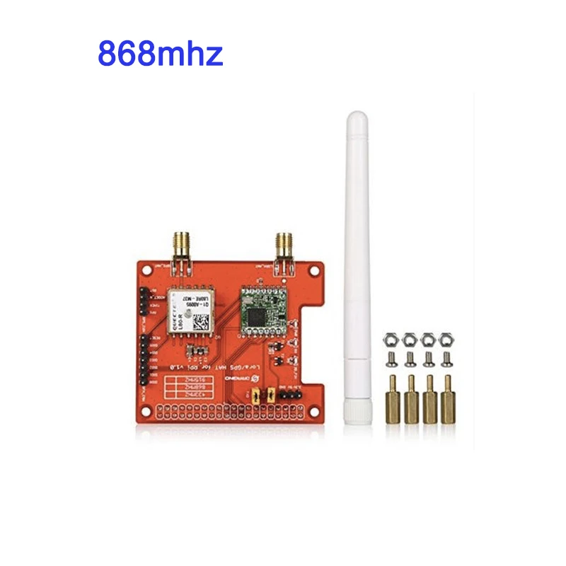 868mhz Для Dragino Lora gps HAT на основе SX1276/SX1278 трансивера 868 МГц/915 МГц/433 МГц, для Raspberry Pi 2 Модель B/Raspberry Pi 3 - Цвет: 868mhz