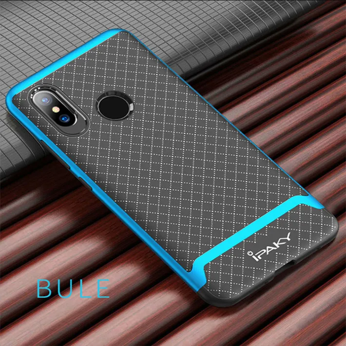 Blue Для Xiaomi mi 8 Чехол iPaky силиконовый ПК Бампер гибридный защитный чехол для Xiaomi mi 8 xio mi 8 глобальная версия чехол для телефона - Цвет: Blue