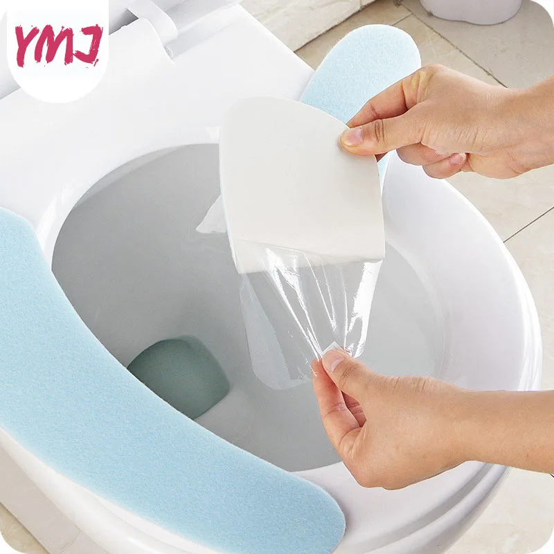 Домашний липкий коврик для унитаза супер мягкий многоразовый фланелевый теплый