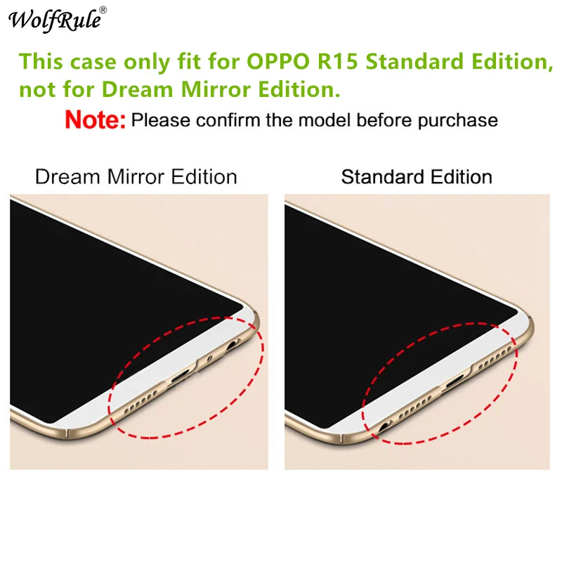 WolfRule For Cover OPPO R15 Case Standard Edition Soft Silicone Rugged Bumper Pouch Phone Bag 6.28'' | Мобильные телефоны и