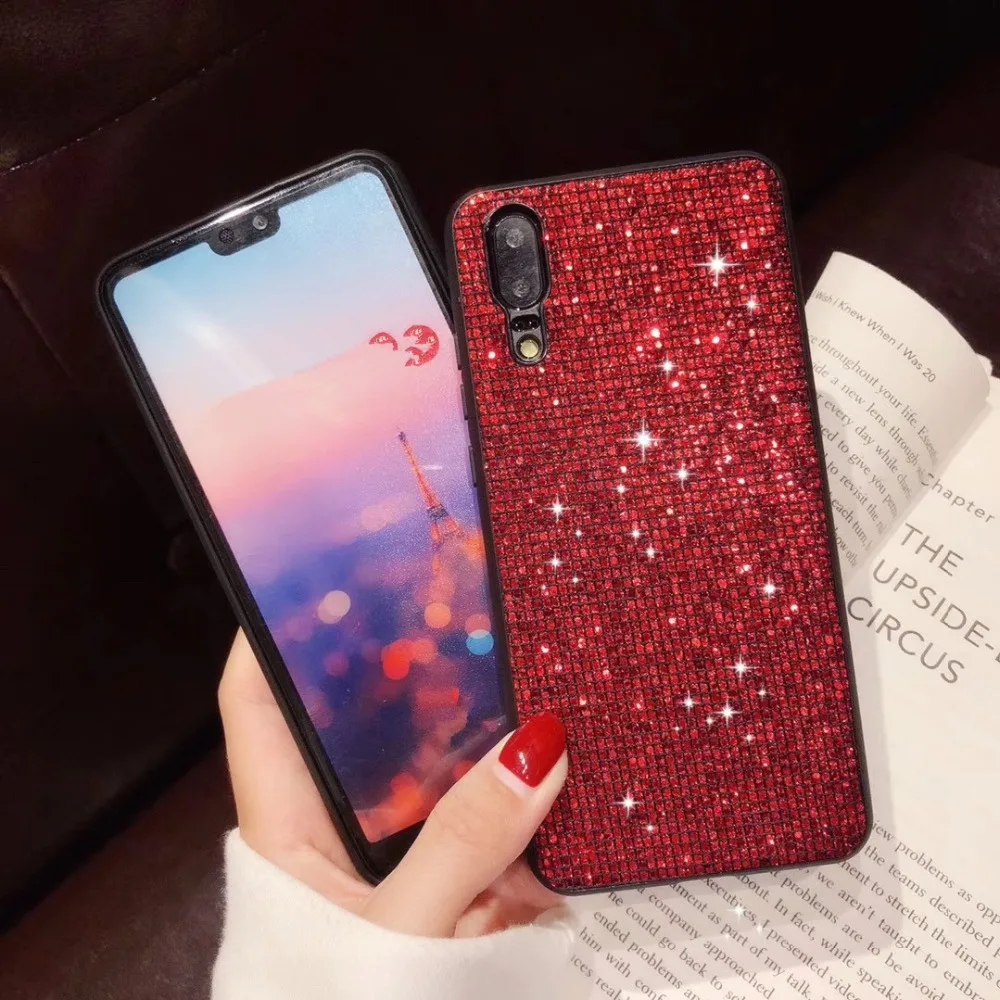 Блестящий чехол со стразами для Huawei P20 Pro P10 Plus P30 LITE Y7 2019 Honor 8X mate10 Lite nova 3i|Бамперы| |