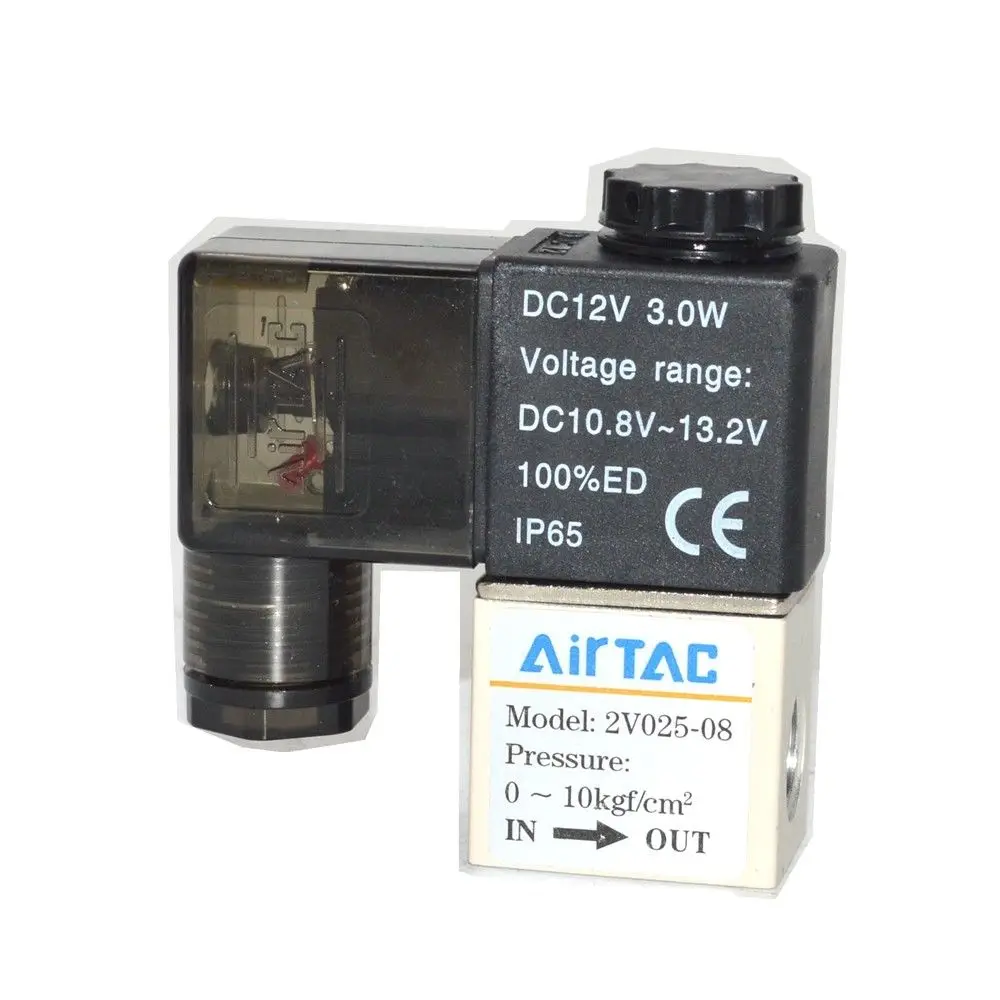 Электромагнитный клапан 2V025 08 AC/DC PT1/4 2 положения пути IP65 DC 12V 1 шт|Аксессуары для