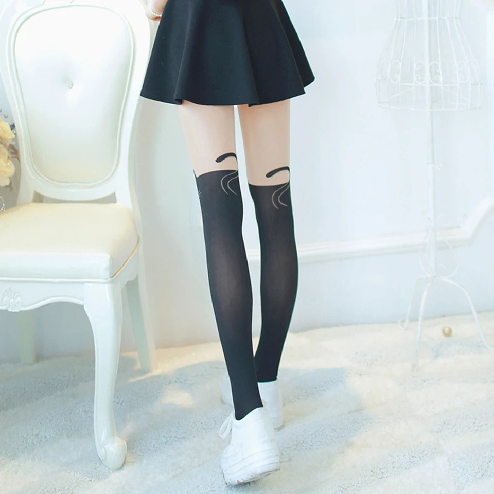 Модные женские колготки в рубчик миленькая татуировка сексуальные тонкие |