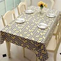 modern geometric gray yellow printed table cloth 1pc dinner tea table cover for dustproof quality home decor tablecloth manteles