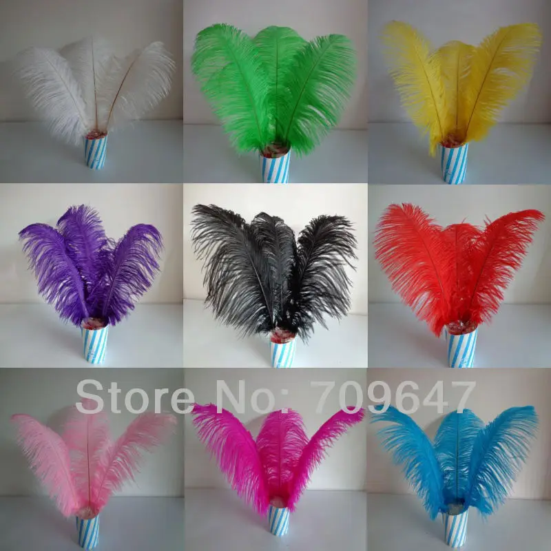 

Large Ostrich Feathers! 50pcs/lot 20-22inches 50-55CM High Quality Natural OSTRICH FEATHERS Color Selection,9 Colours available