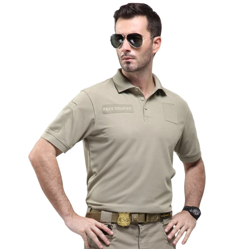 FREE SOLDIER 100% coolmax Альпинистская футболка для путешествия и бивака рубашка POLO