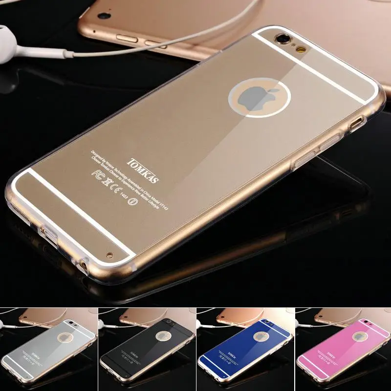 Мягкий тонкий чехол для iPhone 6 Plus / 6S рамка из ТПУ + высокоэластичная Пластиковая