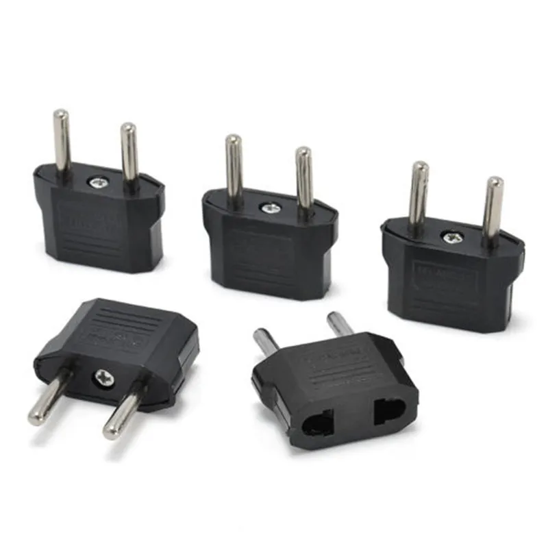 100Pcs/lot US/USA to European Euro EU 2 Round Pin Plug Socket Travel Charger Adapter Plug Outlet Converter Adapter