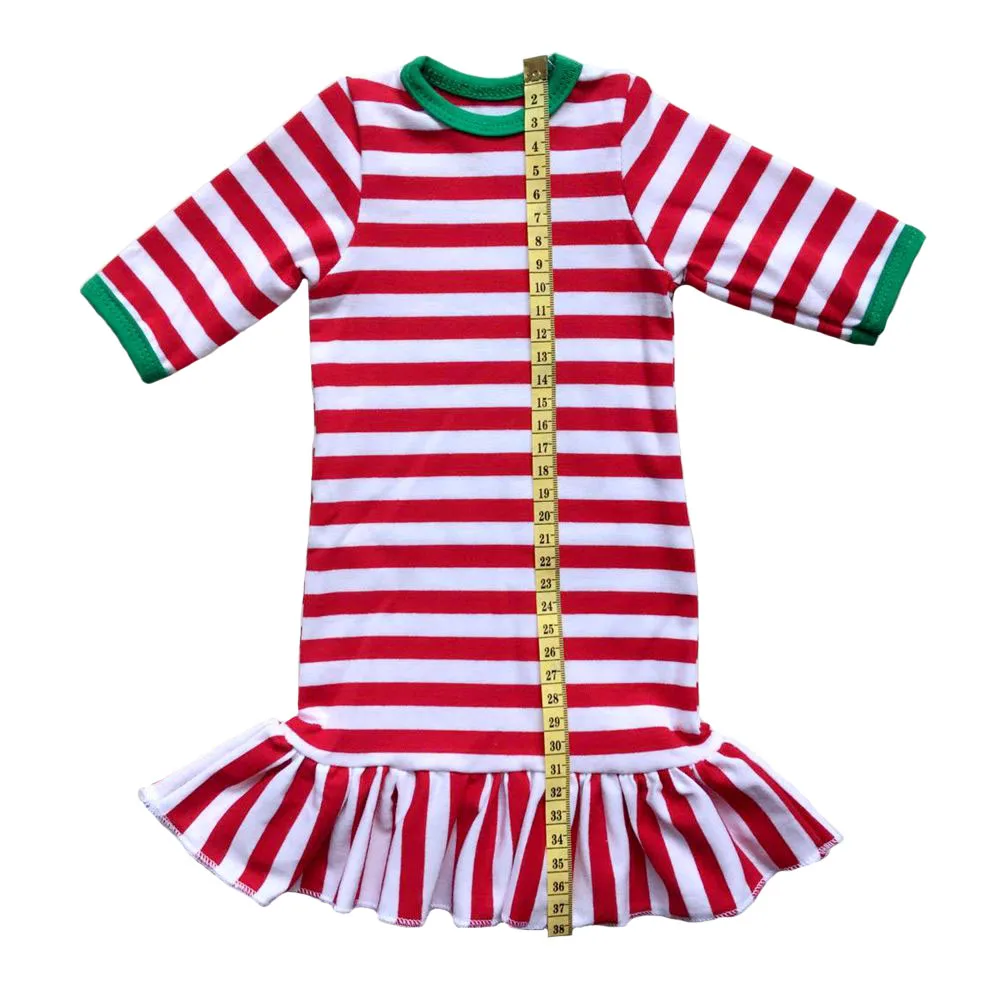 1 doll dress Одинаковое рождественское платье для девочек и кукол; Dollie And Me; Рождественская ночная рубашка; Рождественская коробка; Одинаковая одежда для девочек 18" - Цвет: 1 doll dress