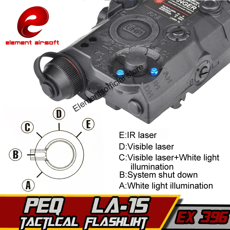 Element Airsoft softair Wapen lazer светильник 15 LA-SC UHP Red Dot Laser PEQ Rifle Arma двойной переключатель