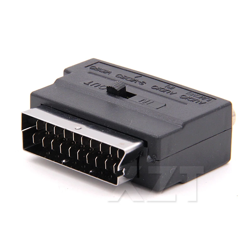 1 шт. новый хит продаж RGB Scart Композитный RCA S Video AV ТВ аудио адаптер|scart to composite|scart torgb