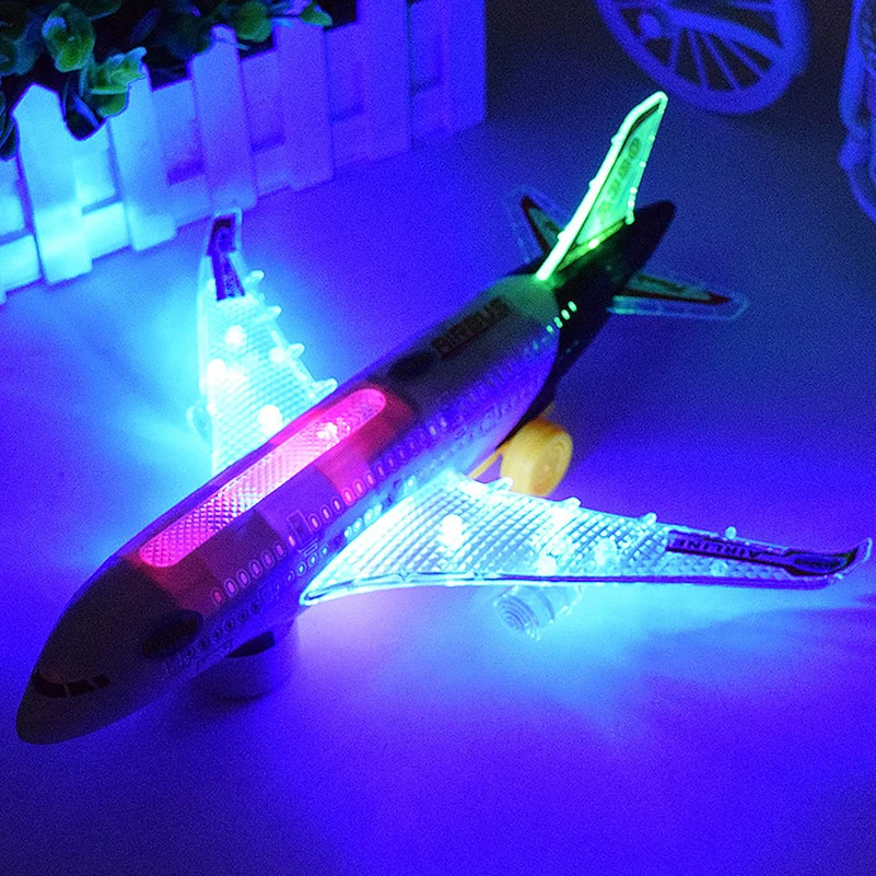 Пластиковая модель Airbus A380 29 см электрическая вспышка звук игрушки универсальные