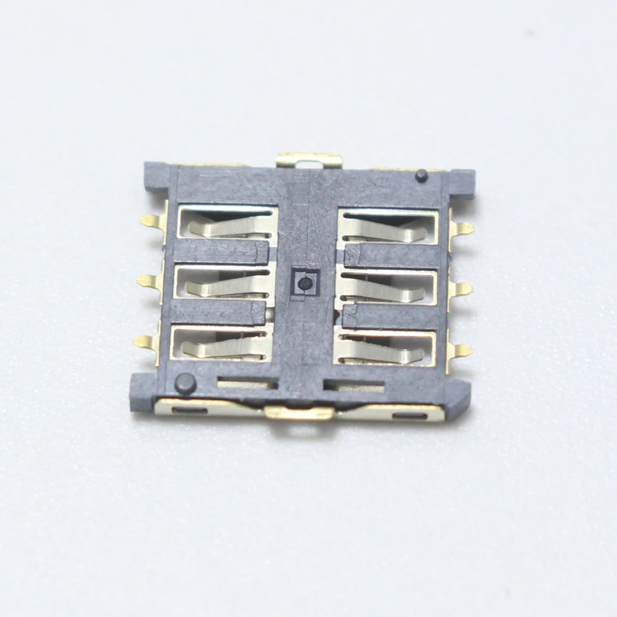 2pcs Nano-SIM 6P jack Mini Card Drawer Plug Type Gold Plated 2x3Pin Nano sim Connector Socket | Обустройство дома
