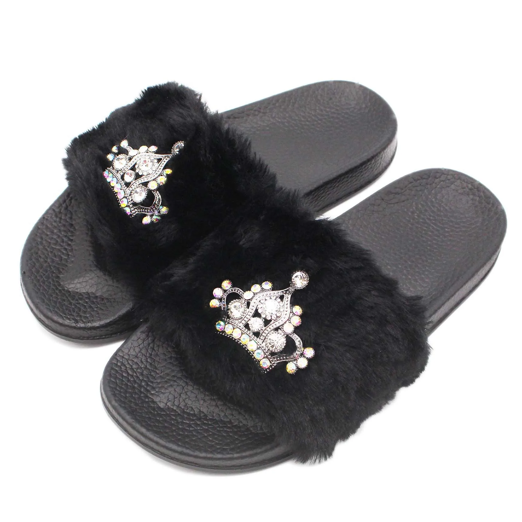 Женские тапочки zapatos mujer шлепанцы без застежки модные пушистые повседневные