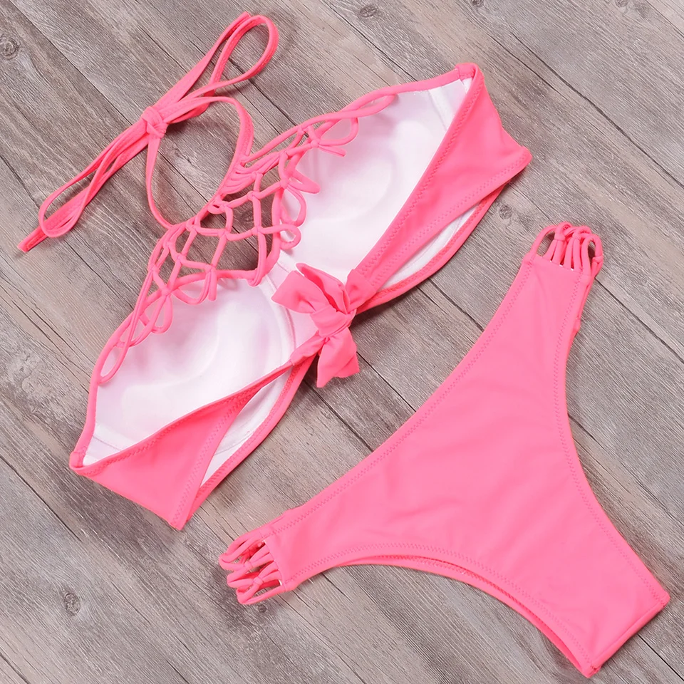 Сексуальный топ с лямкой на шее TCBSG новинка 2019 женский ретро купальник эффектом