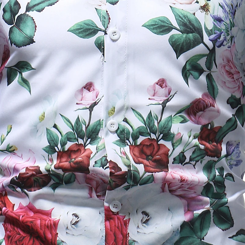 Мужская хипстерская рубашка с цветочным принтом Camisa Masculina мужская длинным