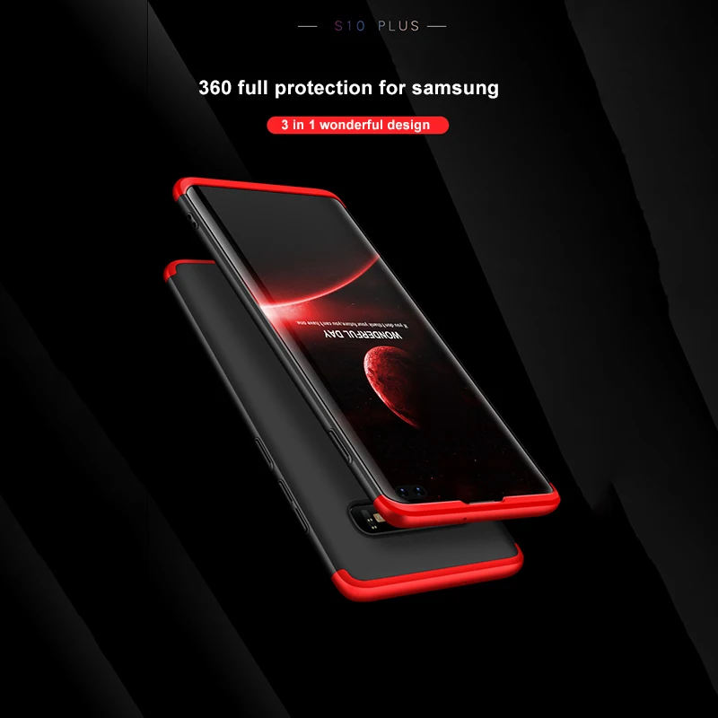 Чехол с полной защитой для Samsung S10 Роскошный Жесткий ударопрочный чехол из