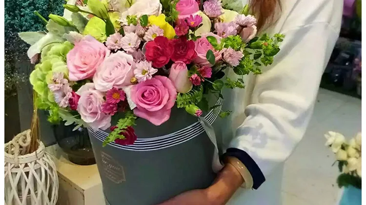 Подарочные коробки, 3 шт./компл. flosrist цветы упаковка круглые, картонные коробки свадебные праздничные сувениры Лидер продаж года Шесть цветов на выбор