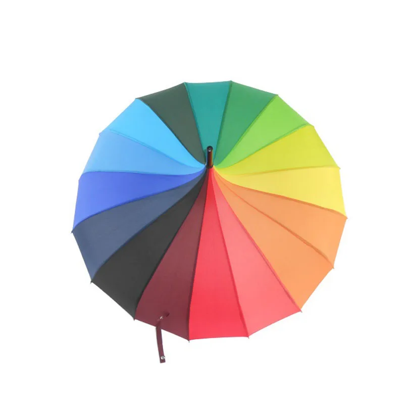 

10Pcs 2016 Fashion Rainbow Design Princess Royal Sun Umbrella Lady Pagoda Long-Handled Umbrella Wedding Decoration ZA1171