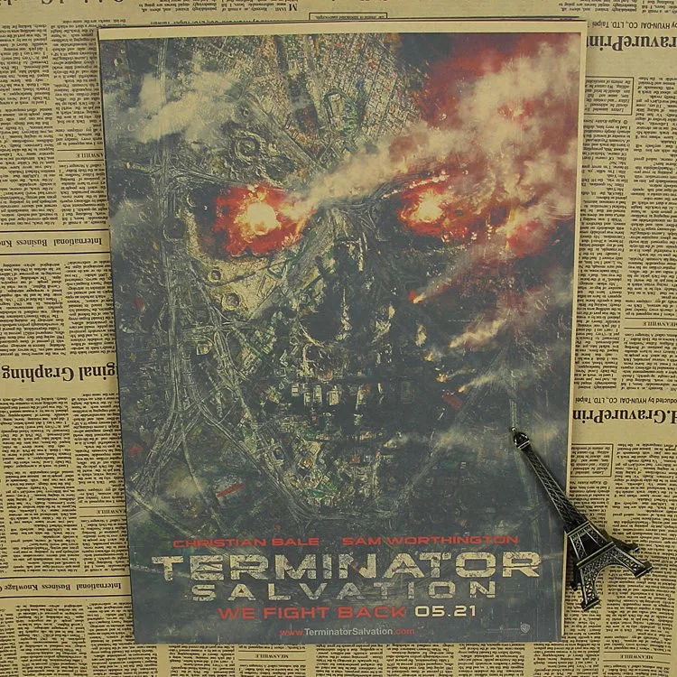 Терминатор 32018 Арнольд Шварценеггер ретро ВИНТАЖНЫЙ ПЛАКАТ плакат из крафт