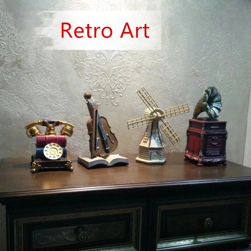 Ностальгические ретро украшения фонограф креативный домашний гостиной