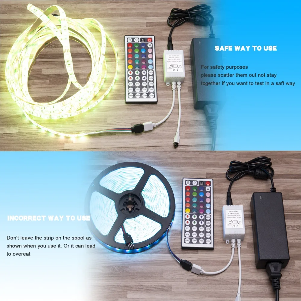 Водонепроницаемая светодиодная лента XGBTEL SMD 5050 RGB 12 В постоянного тока 5 м 300