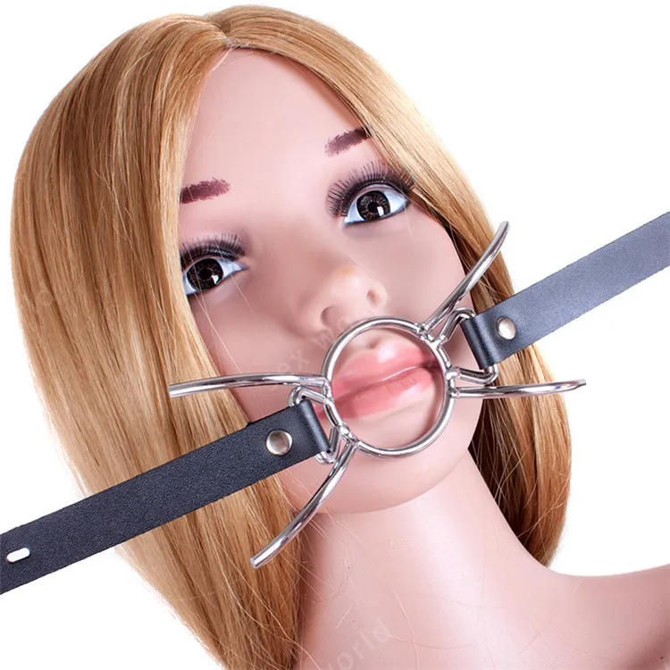 O Ring Mouth Plug металлическое кольцо в форме паука кляп связывающий фетиш сексуальные