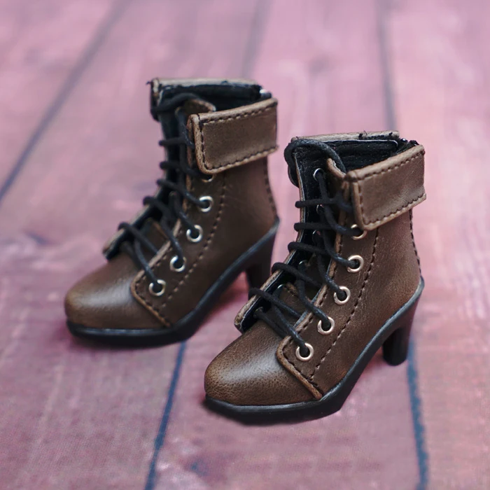 

N01-X015 children handmade toy 1/3 1/4 Doll Accessories BJD/SD doll shoes Pointed strap high heel ankle boots 1 pair