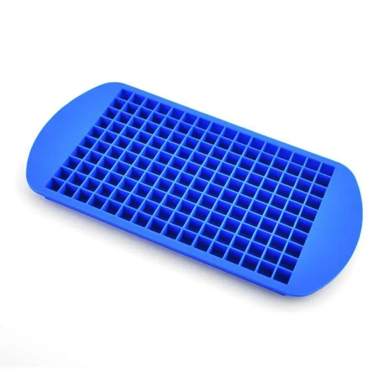 Blue 1 шт. экологичный пищевой класс 160 силиконовые полости кубик льда лоток мини кубики льда маленькие квадратная формочка льда - Цвет: Blue