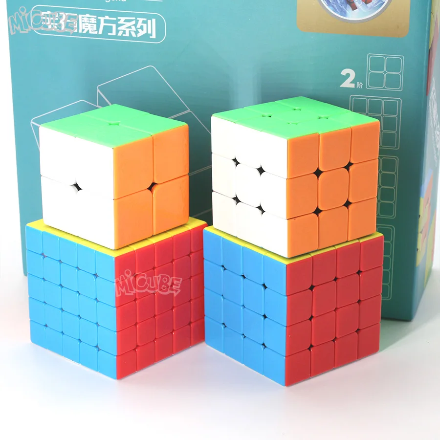 Shengshou драгоценный камень куб Подарочная коробка 3x3x3 4x4x4 5x5x5 2x2x2 4 шт магический скоростной куб 2x2 4x4 5x5 Cubo magico Stickerless игрушки для детей