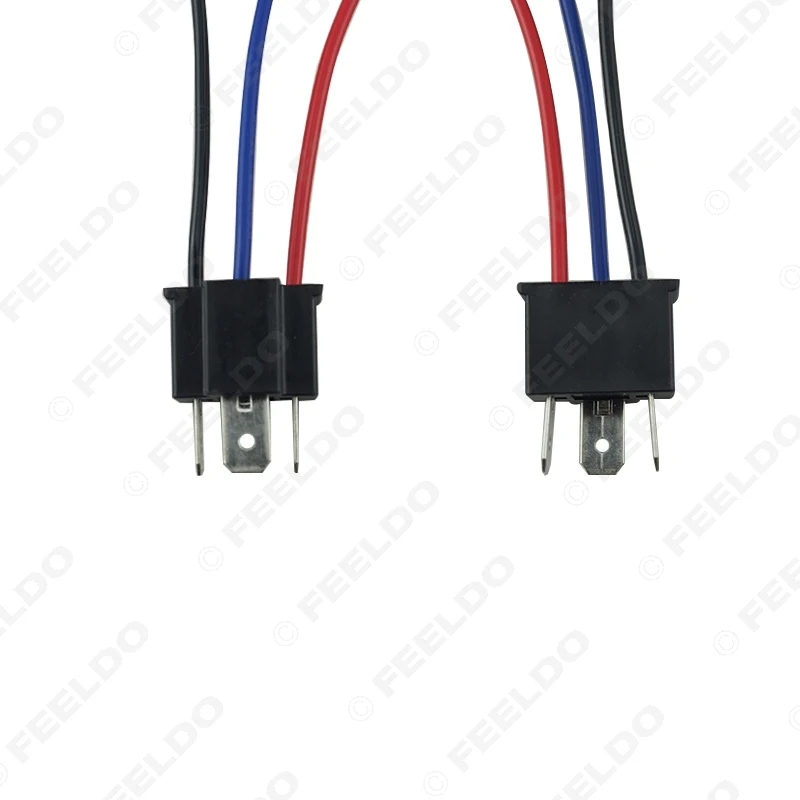 FEELDO 10 шт. автомобильные H4 мужские нейлоновые фонари для галогенных фар разъем